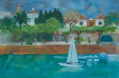 Ann Oram, RIVERSIDE, SEVILLA, 2000, watercolour