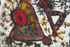 Alan Davie, UNTITLED (OPUS OG.4469), 2013, oil on paper
