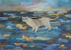 Mick Rooney, THE LOST CAT, 2016, gouache
