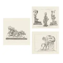 Eduardo Paolozzi, THREE LITHOGRAPHS: 'KEW,' 'THREE STUDIES FOR EDINBURGH' & 'NEWTON AFTER BLAKE', 1997, editioned in pencil to margin, in addition two are ‘For Ray’ in pencil
