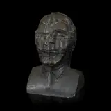 Eduardo Paolozzi, BRONZE HEAD WITH SHIRT COLLAR – 1984, Bronze, 1/2