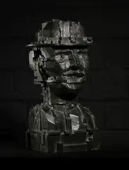 Eduardo Paolozzi, HERMES/MONDRIAN HEAD, 1996, Bronze, A/C