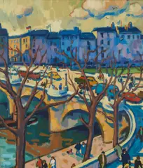 Joan Gillespie, BRIDGE ON THE SEINE, oil on canvas