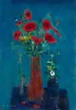 Nael Hanna, STILL-LIFE WITH POPPIES, oil on canvas