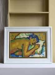 Joan Gillespie, NUDE, oil on board