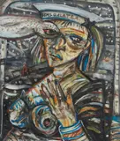 Joyce W. Cairns, H.M.S. GALATEA, mixed media