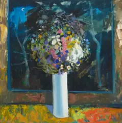 Danny Ferguson, WILD FLOWERS, oil on board