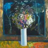 Danny Ferguson, WILD FLOWERS, oil on board