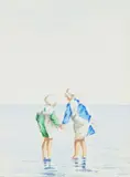 Jack Vettriano, PADDLING, watercolour and body colour