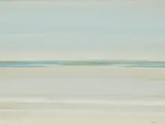 Bet Low, UNTITLED (DISTANT MISTY LANDFORM), watercolour and pastels