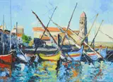 Denis Ribas, COLLIOURE, 2018, oil on canvas
