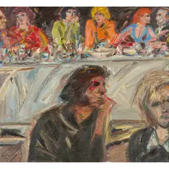 John Houston, THE END OF THE PARTY, 1984, oil on canvas