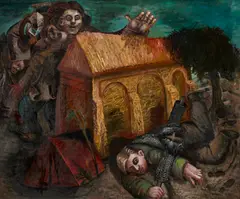 Steven Campbell, HARVEST WITH WINTER WIND, 1983, Oil on canvas