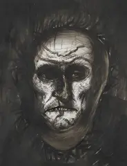 Ken Currie, STUDY FOR SCOTTISH STOICS, 1989, ink