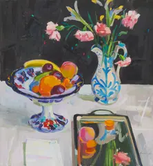 John Cunningham, STILL-LIFE WITH GLASGOW JUG, 1991, oil on canvas
