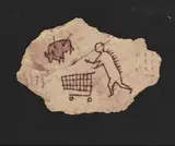 Banksy, PECKHAM ROCK POSTCARD, Off-set lithograph on shaped wood board