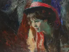 Geoffrey Squire, TOP HAT, oil on canvas