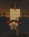 Jack Vettriano, HOMAGE TO FONTANA, oil on canvas