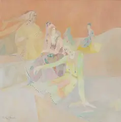 Brenda Lenaghan, FOUR WOMEN, oil on board