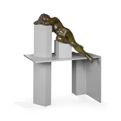 Guy Williams, WOMAN RESTING, 2003, Bronze sculpture on metal table stand, 1/3