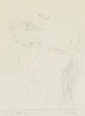 SKETCH OF A WOMAN by John Bellany, pencil drawing, offered Jan 2026