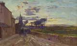 Robert McGowan Coventry, NIGHT FALLS ACROSS THE FIELDS, oil on canvas