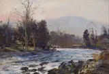 Archibald Kay, GLOAMING ON THE RIVER LENY, oil on canvas