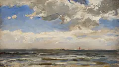 LARGO BAY by Hector Chalmers, oil on board, sold Oct 2025