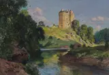 James McIntosh Patrick, NEIDPATH CASTLE, PEEBLES, oil on board