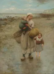Robert McGregor, THE FISHERMAN'S FAMILY, oil on canvas