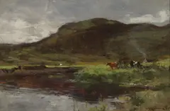 William Bradley Lamond, A BEND ON THE TEITH, oil on canvas