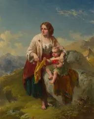Thomas Faed, MOTHER AND CHILD, oil on canvas laid on board