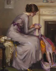 Robert Hope, CHOOSING THE SILKS, oil on canvas