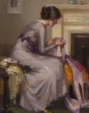 Robert Hope, CHOOSING THE SILKS, oil on canvas