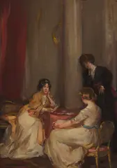 Robert Hope, THE FORTUNE SELLER, oil on panel