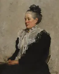 Edward Arthur Walton, PORTRAIT OF AN ELDERLY LADY, oil on canvas