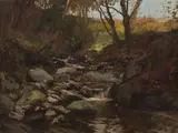 Patrick Downie, ON THE CLUNTER BURN, oil on canvas
