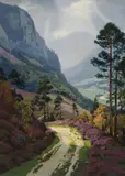 George Melvin Rennie, AUTUMN IN DEESIDE, NEAR BRAEMAR, oil on board