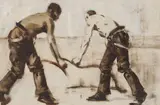 Arthur Melville, TWO MOWERS, oil on canvas