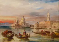 Edward Pritchett, SANTA MARIA DELLA SALUTE, VENICE, oil on canvas