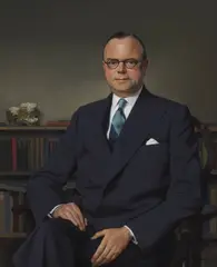 Herbert James Gunn, PORTRAIT OF SIR ERNEST LEVER, oil on canvas