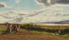 David Farquharson, TURNIP TURNING AT NEWBURGH, oil on canvas