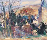 James Fullarton, STRAITON VILLAGE, oil on board