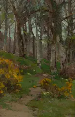 Lamorna Birch, WOODLAND, 1900, oil on board