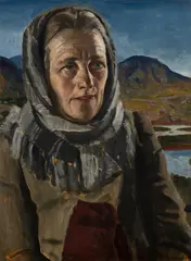 Gerald Brockhurst, IRISH FISHERWOMAN, oil on panel