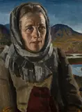 Gerald Brockhurst, IRISH FISHERWOMAN, oil on panel