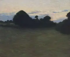Henri-Jean Guillaume Martin, PAYSAGE-CRÉPUSCULE, c.1890, oil on canvas