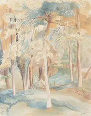 John Nash, THE GROVE, pencil and watercolour on paper laid on card