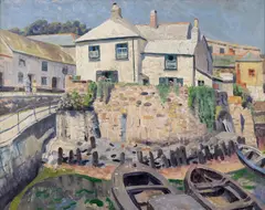 Ernest Procter, THE INNER HARBOUR, NEWLYN, oil on canvas