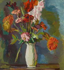Duncan Grant, STILL LIFE - FLOWERS, c.1930s, oil on canvas